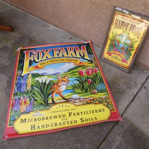 Lot #240 - Vintage-Style Fox Farm & Happy Frog Soil and Fertilizer ...