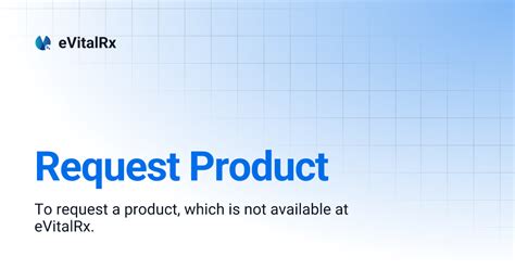 Request Product | eVitalRx