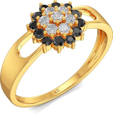 Joyalukkas Joyalukkas Black & White Collection Gold Ring 22kt Yellow ...