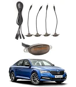 AYW 4 LED Front Grill Led Lights Amber Lights DRL For Superb-Skoda-2017 ...