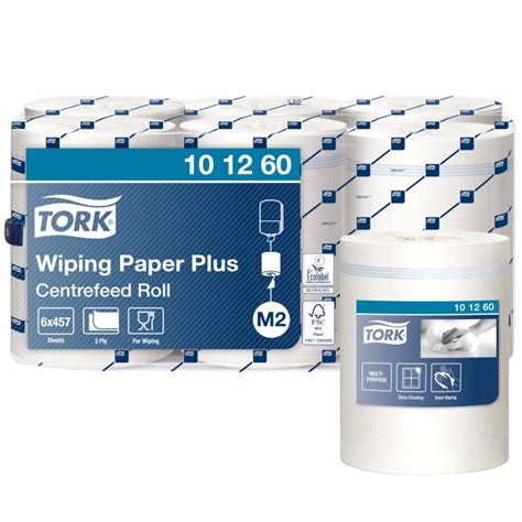 101260 Tork | Tork Tork Wiping Paper Plus Rolled White Paper Towel, 160 ...