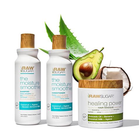 Amazon.com : Raw Sugar Moisture Smoothie + Hair Masque Bundle - Shampoo ...