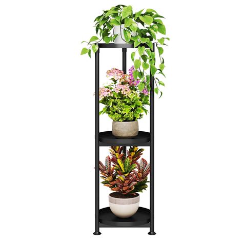 SYQ 3 Tier Plant Stand Indoor Outdoor - 34'' Extra-Tall Metal Plant ...