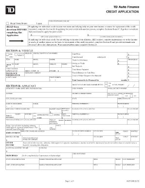 2013 Form TD Auto Finance 84-291-2483 Fill Online, Printable, Fillable ...