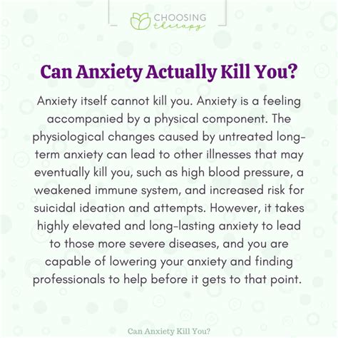 Can Anxiety Kill You?