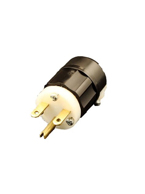 Leviton 5666-C 15 Amp, 250 Volt, Industrial Grade, Angle Plug, Straight ...