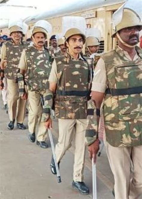 RPF conducts flag march at Bhubaneswar railway station in aftermath of ...