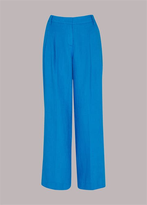 Blue Leonie Linen Trouser | WHISTLES