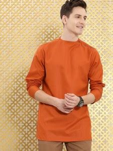 Ode by House of Pataudi Men Solid Straight Kurta - Buy Ode by House of ...