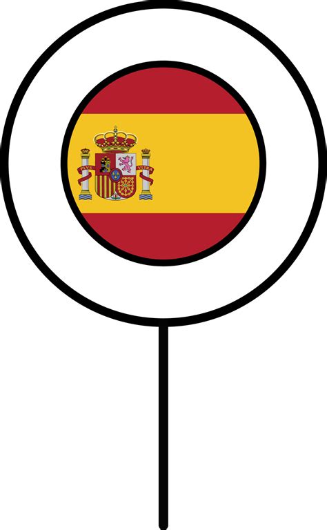 Spain flag circle pin icon. 22750100 PNG