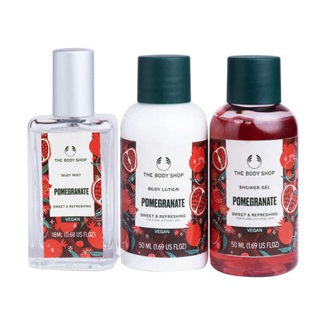 Buy The Body Shop Pomegranate Shower Gel, Body Lotion & Body Mist Gift ...