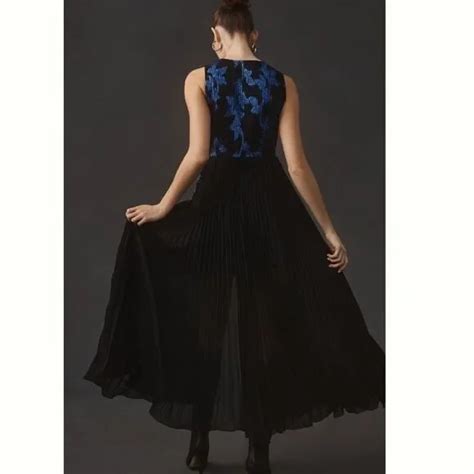 Anthropologie Bhanuni by Jyoti Sleeveless Jacquard Twofer Midi Dress ...