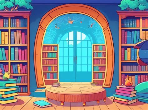 Image result for Library Book Animation