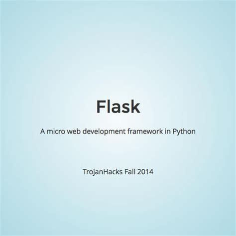 Le Framework Flask 的图像结果
