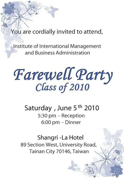 100+ Invitation Message Ideas For Farewell Party With Images