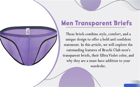 Buy BRUCHI CLUB Men Transparent Briefs in India Ultra Violet (Size-M ...