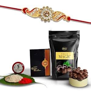 DeoDap Unisex Multicolor Bracelet/ Rakhi (K2_501B+A36_Sp) & Effete ...