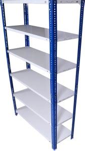 Menage Metal Slotted Angle Rack Shelving Unit Multipurpose Storage Rack ...