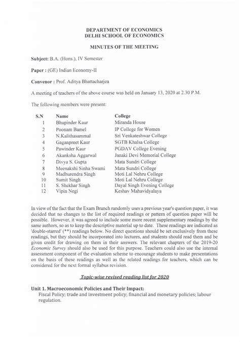 BAH GE Indian Economy II 4th Semester - economics - Studocu