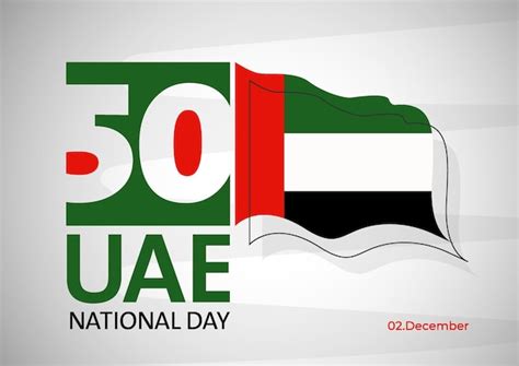United arab emirates uae the 50th national day holiday uae flag on gray ...