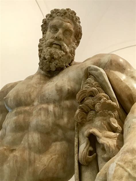 The Farnese Hercules (Italian: Ercole Farnese) Roman copy, detail, late ...