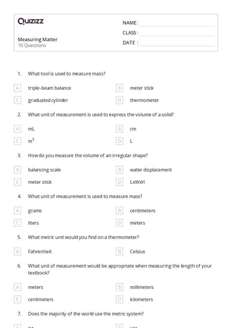 50+ Measuring Volume worksheets for 4th Class on Quizizz | Free & Printable