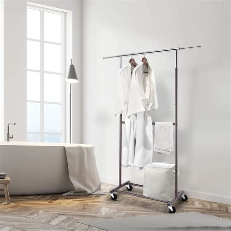 SimpleTrending Simple Trending Double Rod Clothing Garment Rack, India ...
