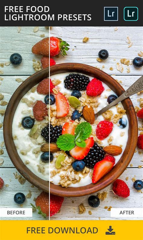 Free Mobile Food Lightroom Presets | Food photography, Food lover, Food