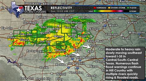 Storms Moving into the I-35 Corridor with Localized Flood Risk