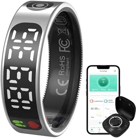 Smart Ring with Screen Anillo Inteligente Heart Rate Monitor Sleep ...
