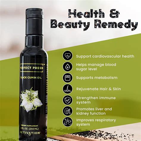 Activation Products Perfect Press Black Cumin Seed Oil - 250ml - Vegan ...