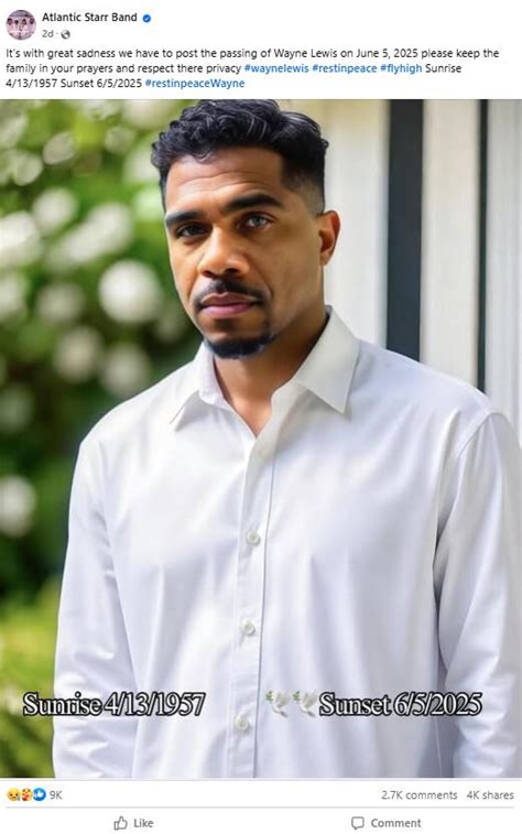 Atlantic Starr Founder Wayne Lewis Passes Away At 68 | People News ...