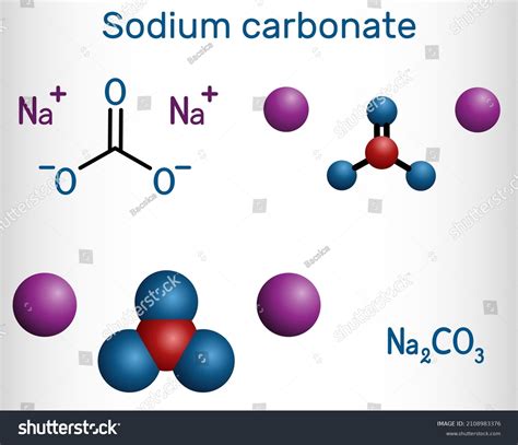 Vector Symbol Of Sodium Carbonate Na2co3 Compound