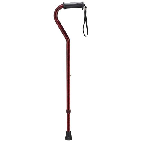 Drive Medical Adjustable Height Offset Handle Cane with Gel Hand Grip ...