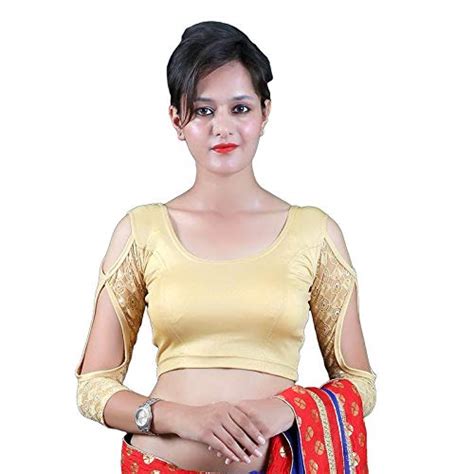 Buy Gebisha Fashion Women's Lycra Round Neck Cold Shoulder Stretchable ...
