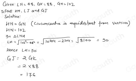Solved: Consider GHJ in the figure below. The perpendicular bisectors ...