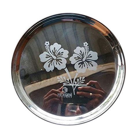 Buy Krishna Stainless Steel Dinner Plate - Size: 12"-Inches (Silver) 2 ...