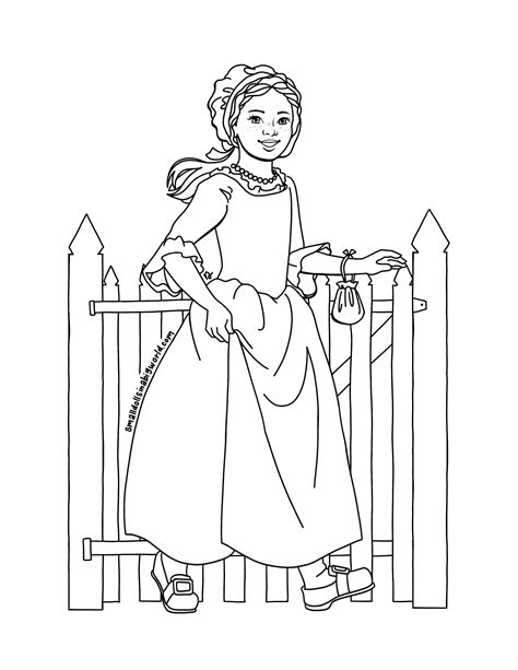 American Girl Doll Felicity Merriman Historical Character Coloring Page ...