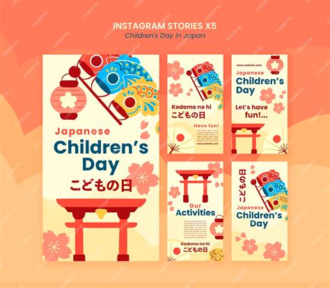 Free PSD | Children's day in japan celebration instagram stories