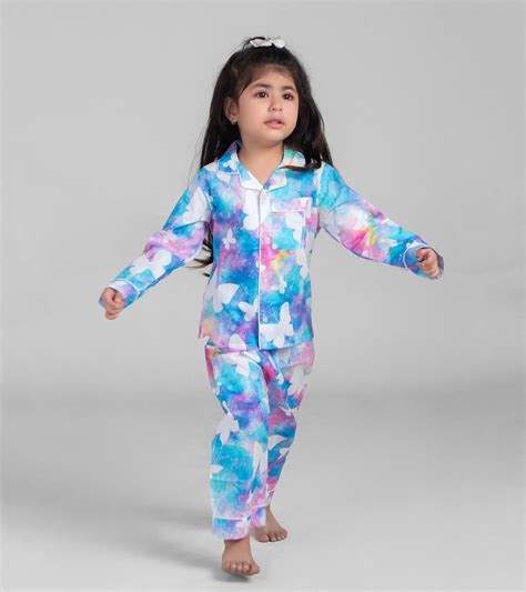 Butterfly in Reverse Printed Girls Nightsuit Set - KOOCHI POOCHI ...