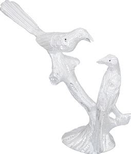 SHUBHEKSHA Love Birds Showpiece Figurine (Silver) Decorative Showpiece ...