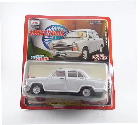 Centy Toys Plastic Ambassador Car - Pack of 1, White - Classic Toy Car ...