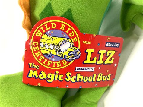 Vintage The Magic School Bus Liz The Lizard 16" Plush Toy w/ Tag ...