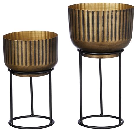 Amazon Brand - Solimo Metal Planter (Set of 2) | Sturdy Planter with ...