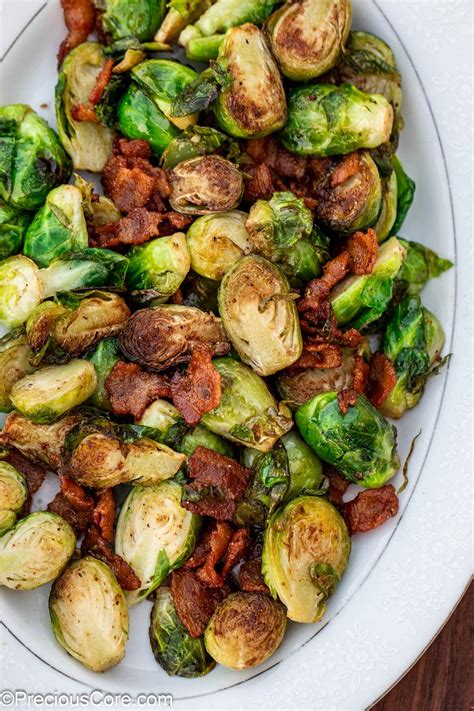Pan Fried Brussels Sprouts With Bacon | Precious Core