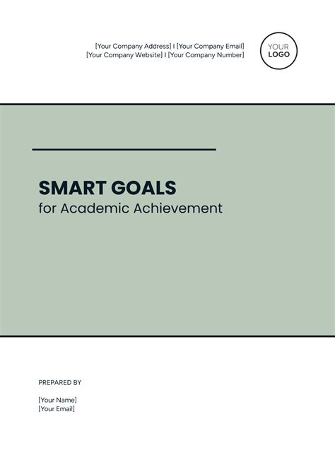 Free SMART Goals for Academic Achievement Template to Edit Online