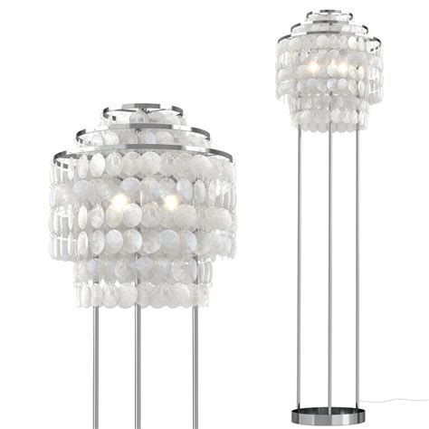 MOOOGE Modern Seas Hell Floor Lamp, White Shell Tall Floor Lamp ...