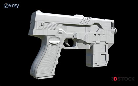 The Lawgiver MK2 Judge Dredd - 3D Stock : 3D Models for Professionals