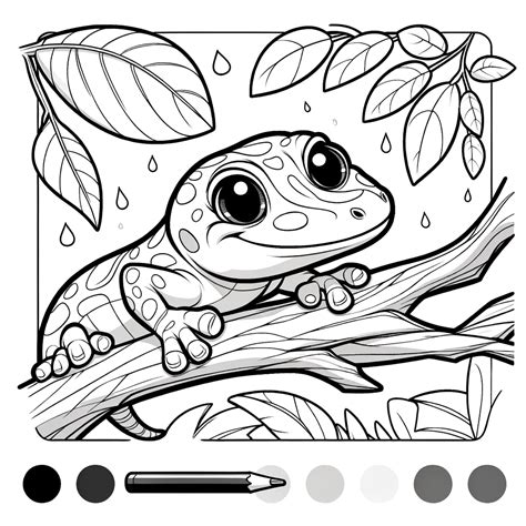 Cartoon Gecko Coloring Pages [2025]