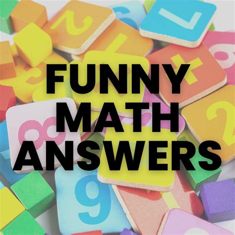 Funny Math Answers | Math = Love - Worksheets Library